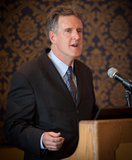 PLF's Jim Burling speaks to OCA Members on January 26, 2013 after receiving the Crystal Eagle Award.